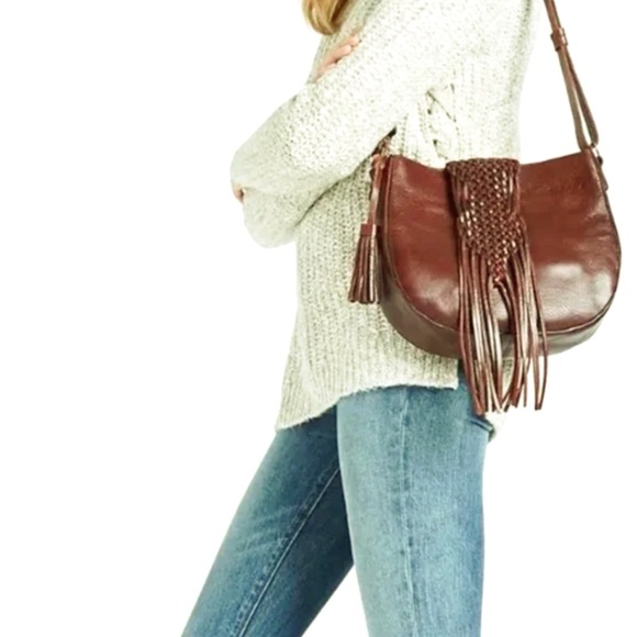 Lucky Brand Handbags - Lucky Brand Leather Rustic Fringe Bag